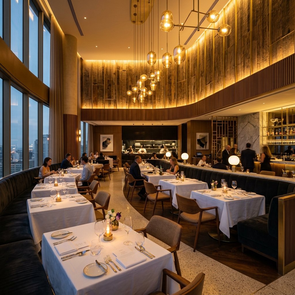 Modern restaurant interior dining room